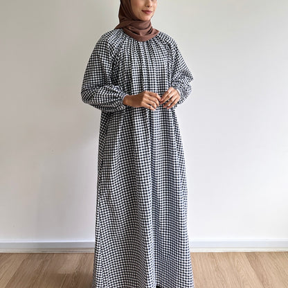 Gina gingham maxi dress