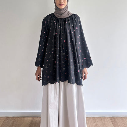 Liora scallop floral blouse