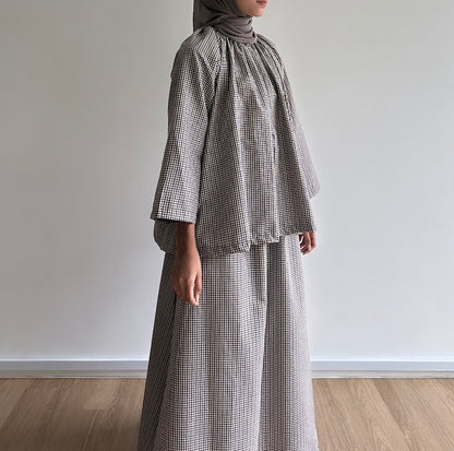 Tania small checkered skirt set