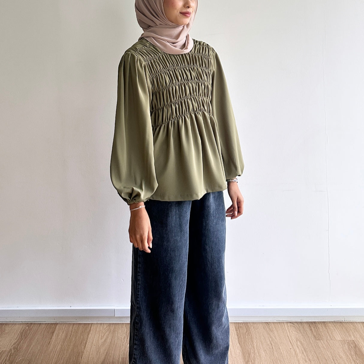 Evelyn Smocked Blouse