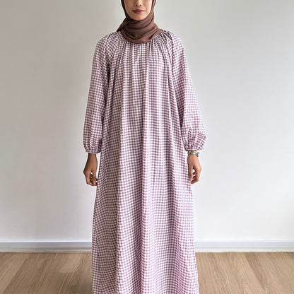 Gina gingham maxi dress