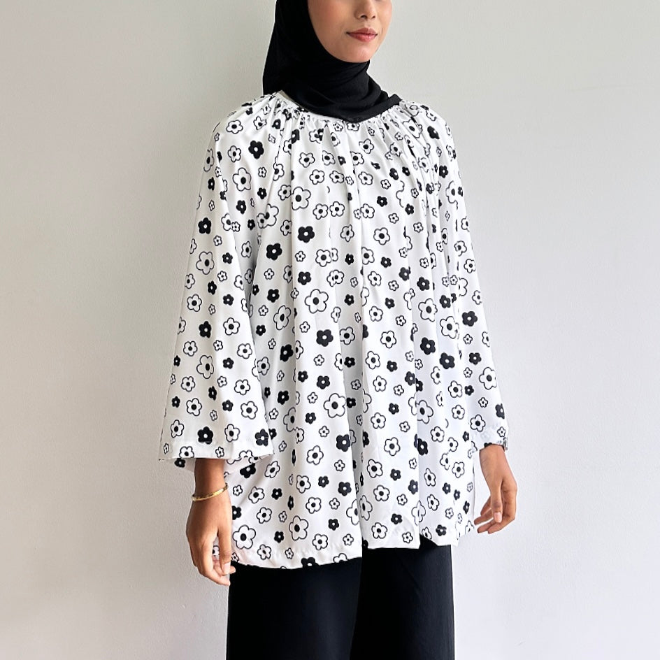 Rika raglan printed blouse