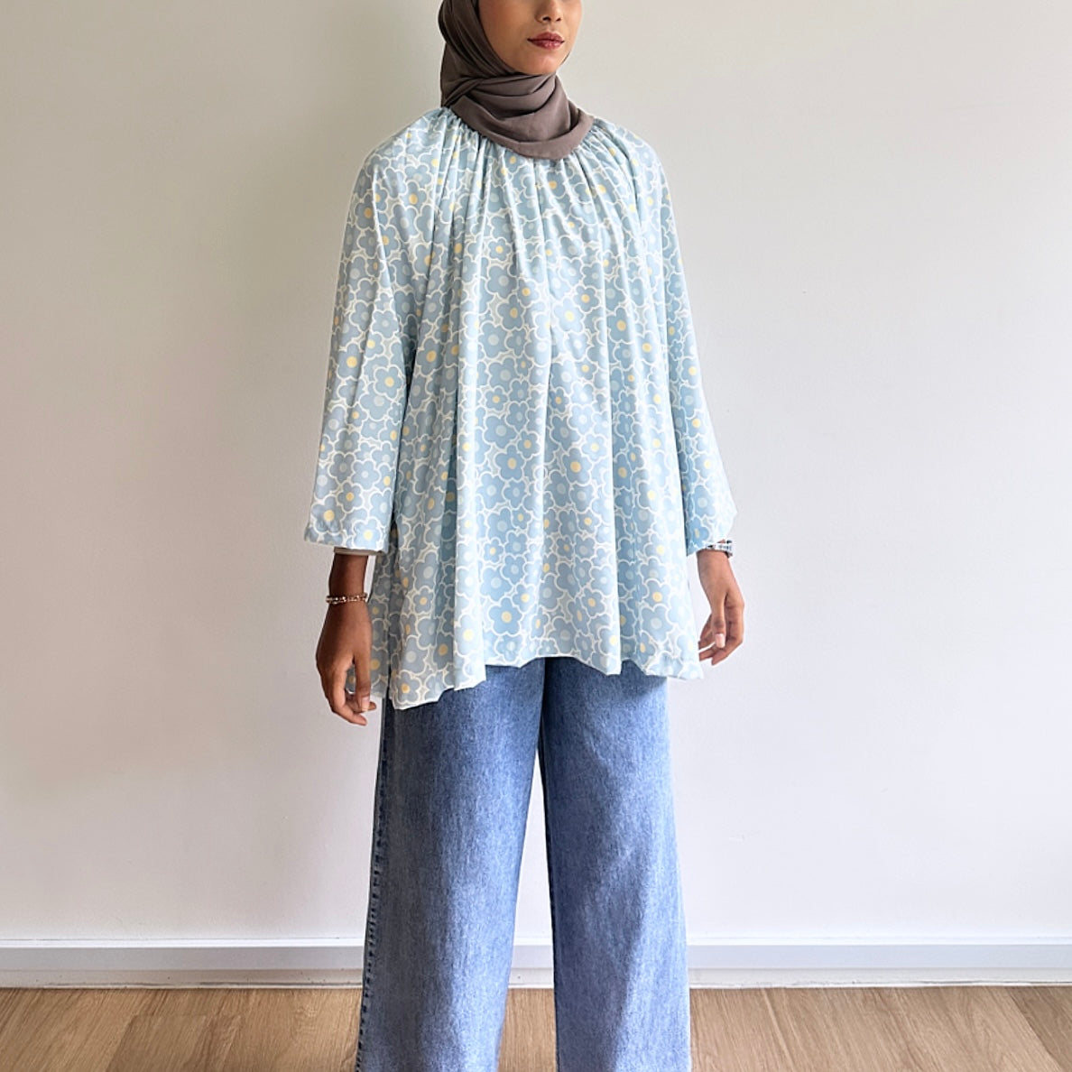 Rika raglan printed blouse