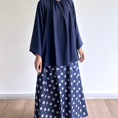 Kelly polka dot denim skirt