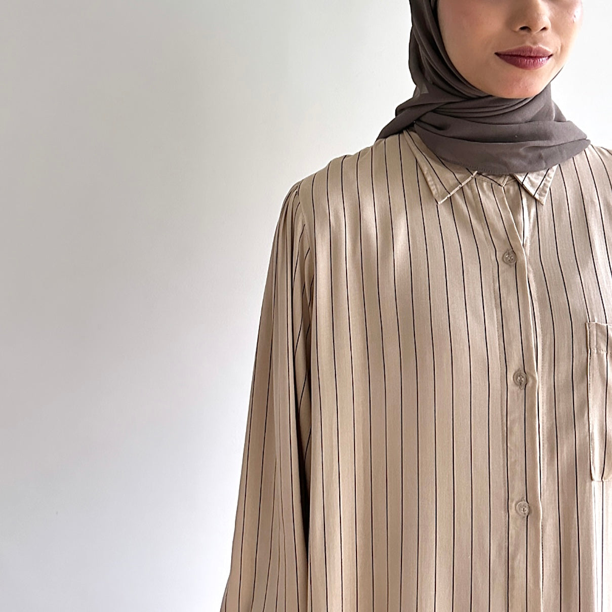Hazel stripe shirt dress