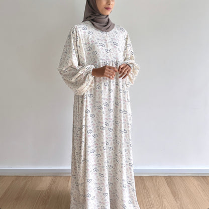 Maia balloon sleeve floral dress