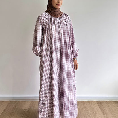 Gina gingham maxi dress