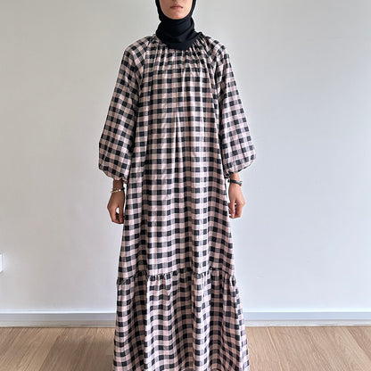 Inaya gingham maxi dress