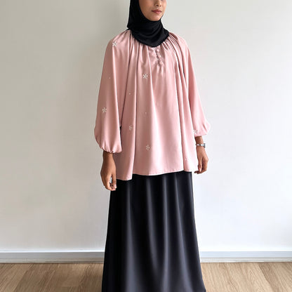 Mel floral embroidery blouse