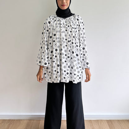 Rika raglan printed blouse