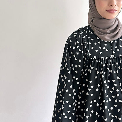 Anna floral puffy sleeve blouse