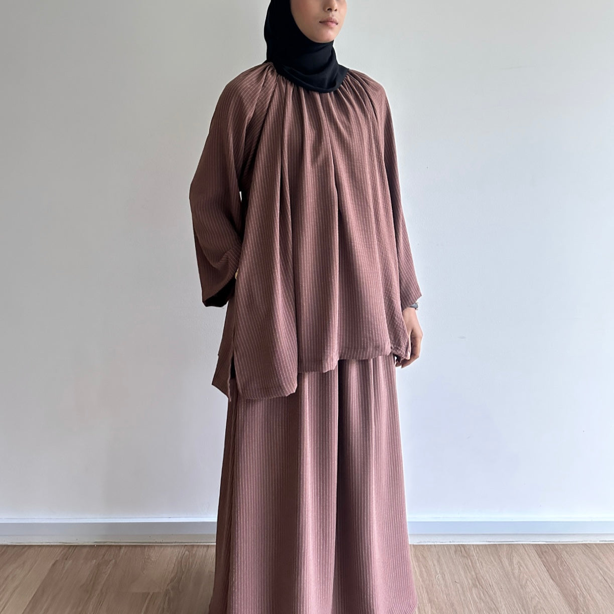 Naia stripe skirt set