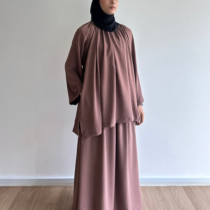 Naia stripe skirt set