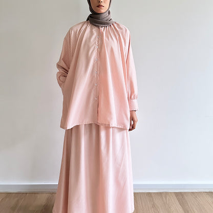 Clara stripe skirt set