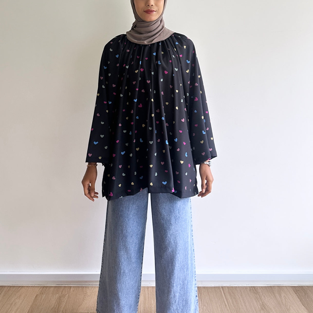Rika raglan printed blouse