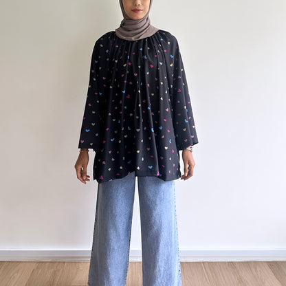 Rika raglan printed blouse