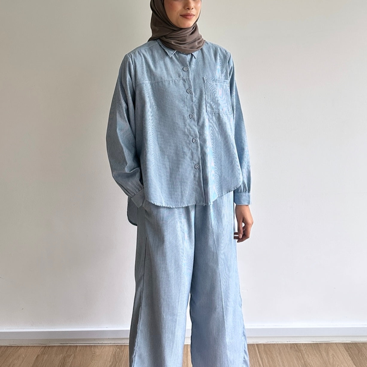 Quinn Striped High-Low Pants set