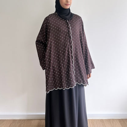 Mara scallop dot blouse