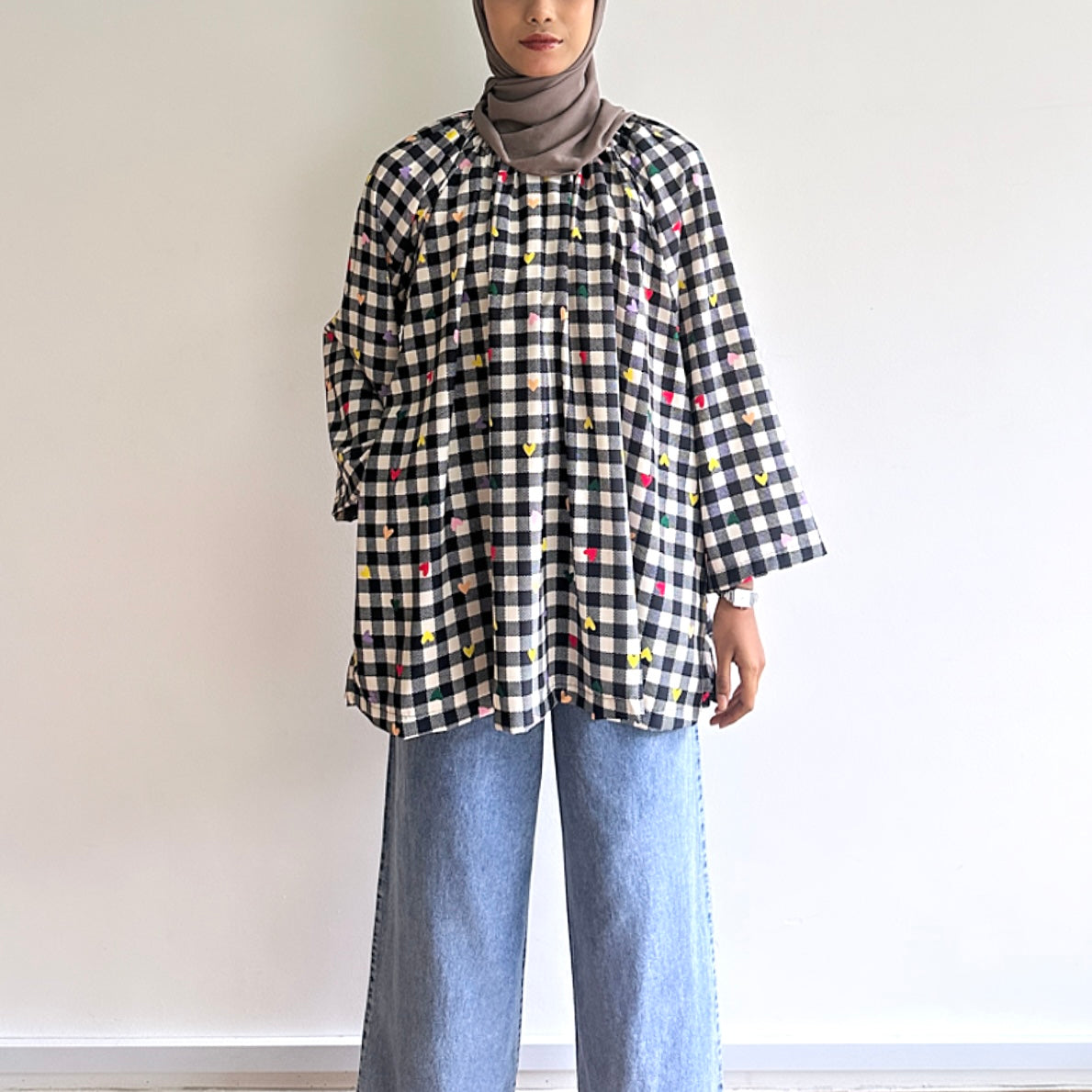 Rika raglan printed blouse