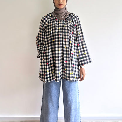 Rika raglan printed blouse