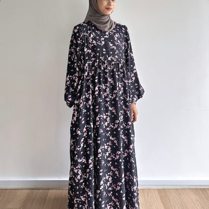 Maia balloon sleeve floral dress