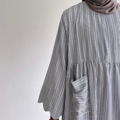 Gera stripe maxi dress