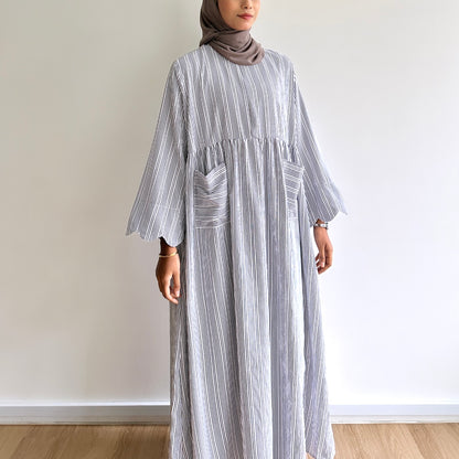 Gera stripe maxi dress