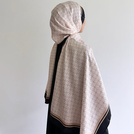 Or printed long shawl