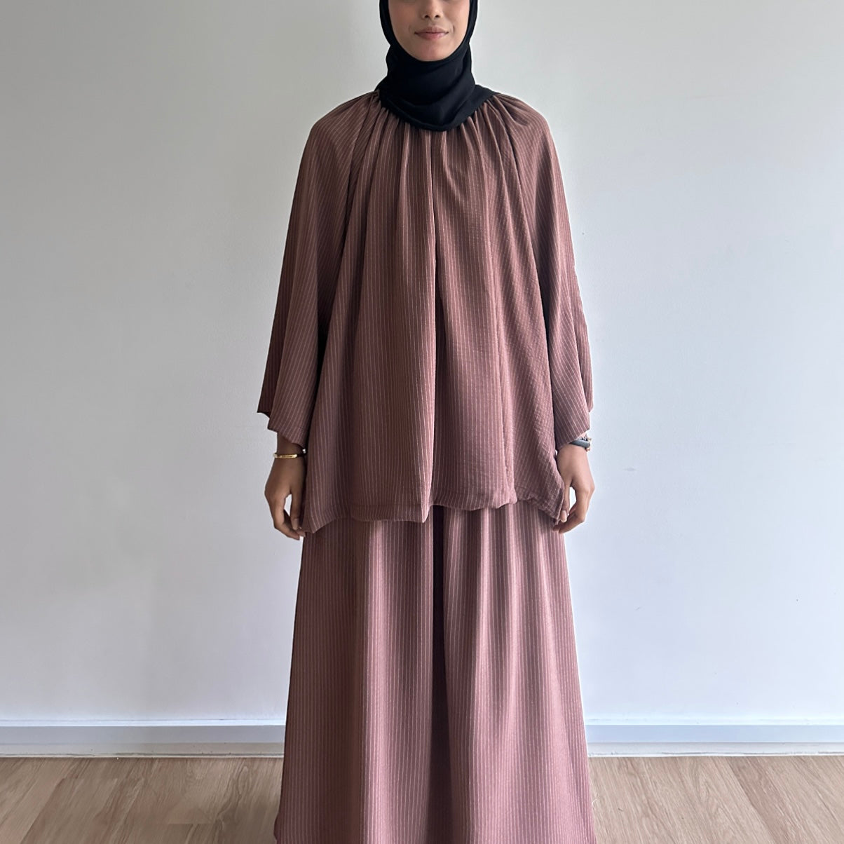 Naia stripe skirt set