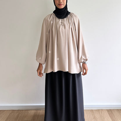 Mel floral embroidery blouse