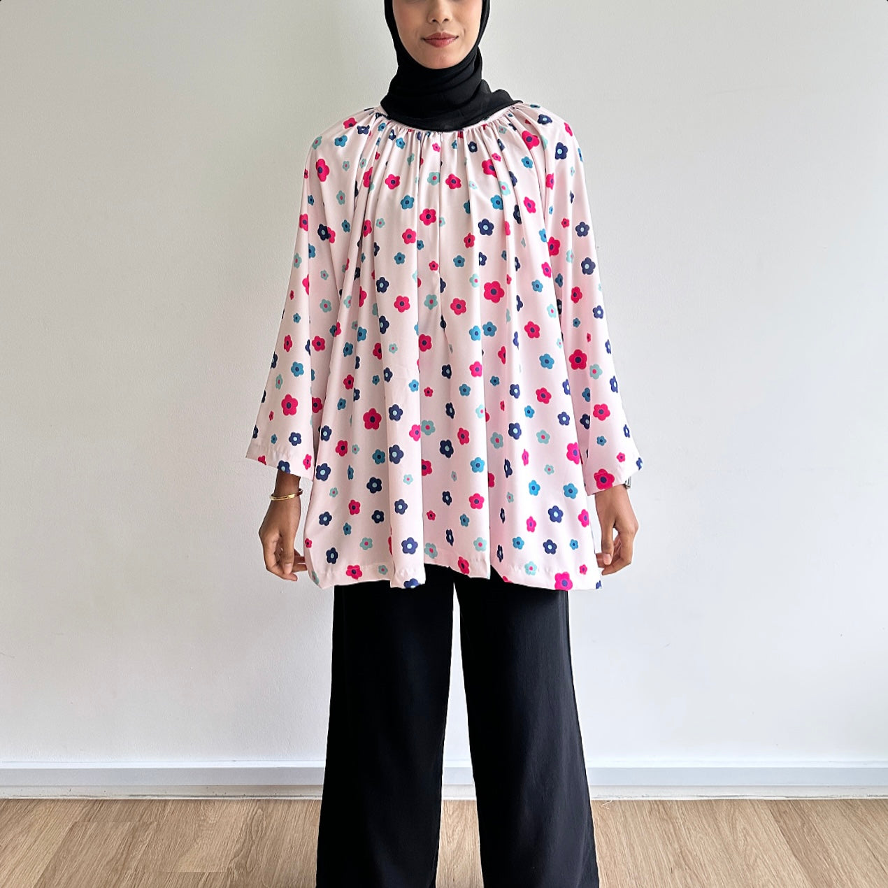 Rika raglan printed blouse