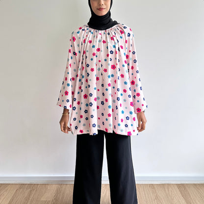 Rika raglan printed blouse