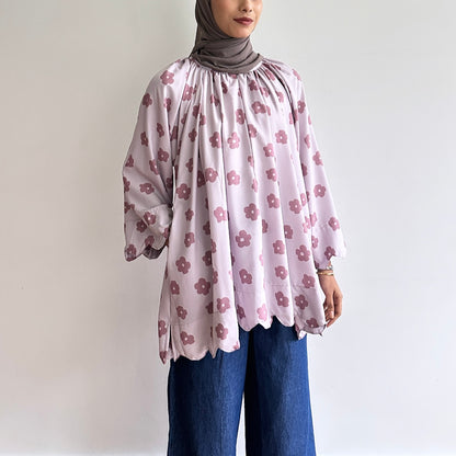 Liora scallop floral blouse