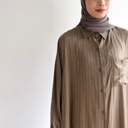Hazel stripe shirt dress