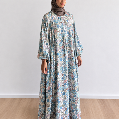 Luna Gathered Floral Maxi Dress