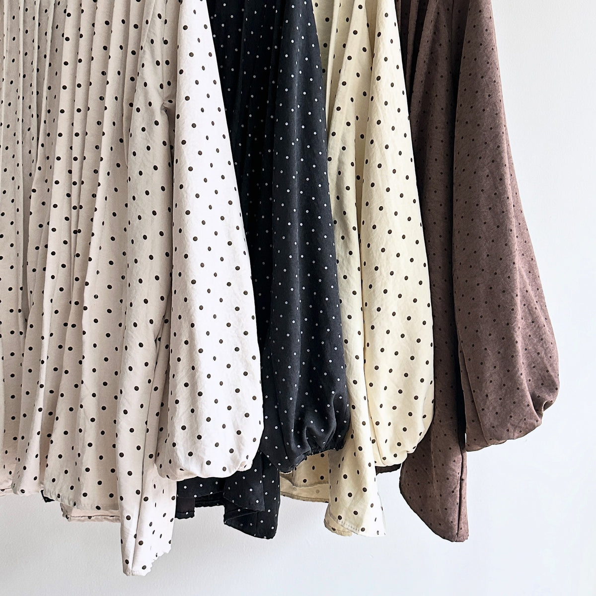 Yara Polka Dot Pleated Blouse