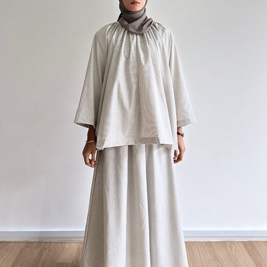 Tania small checkered skirt set