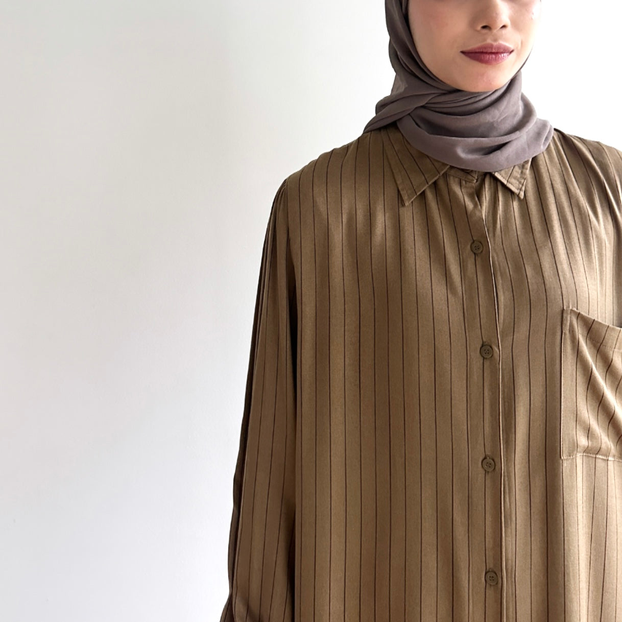 Hazel stripe shirt dress