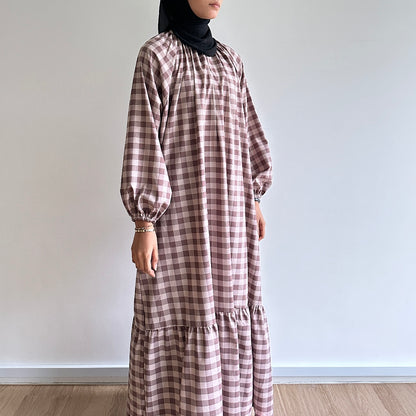 Inaya gingham maxi dress