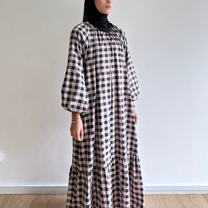 Inaya gingham maxi dress