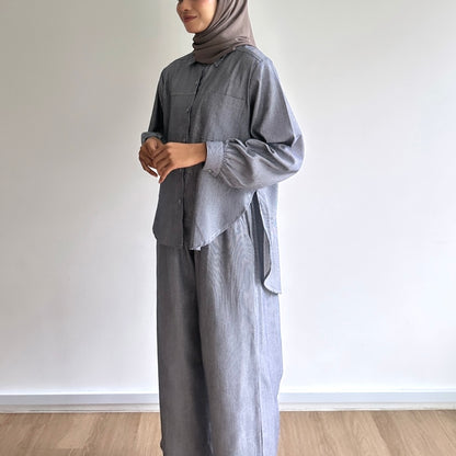 Quinn Striped High-Low Pants set
