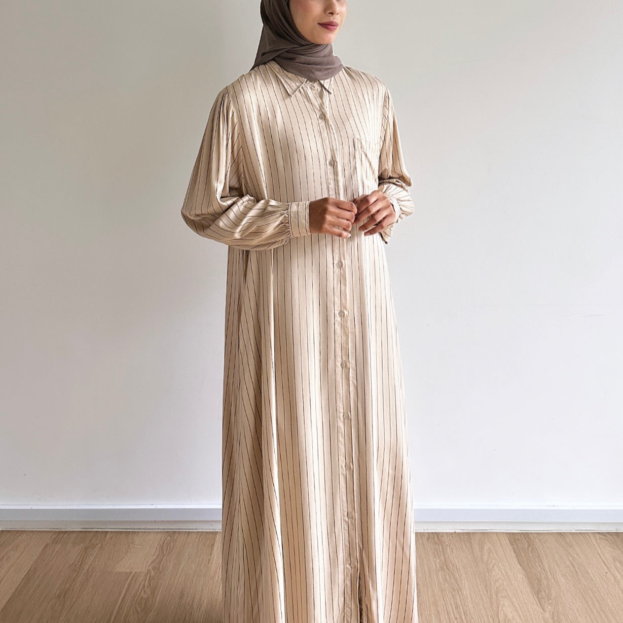 Hazel stripe shirt dress