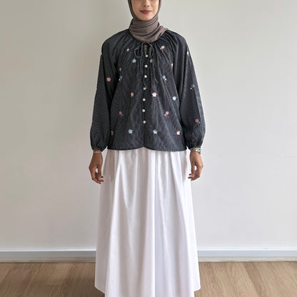 Giana floral embroidered blouse