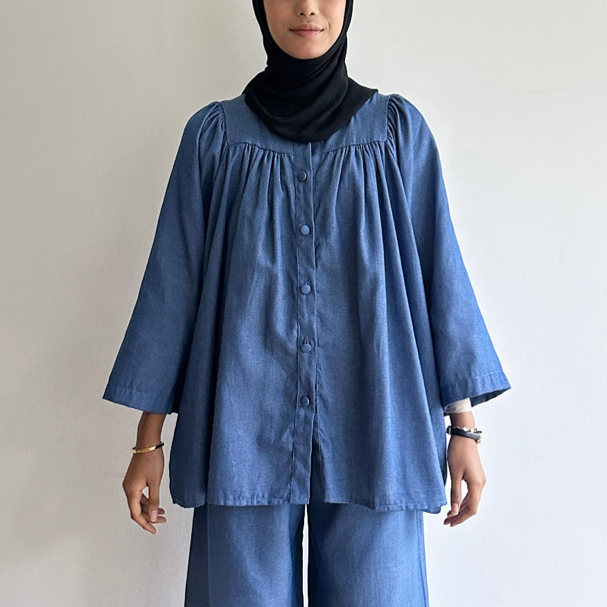 Gracie denim blouse