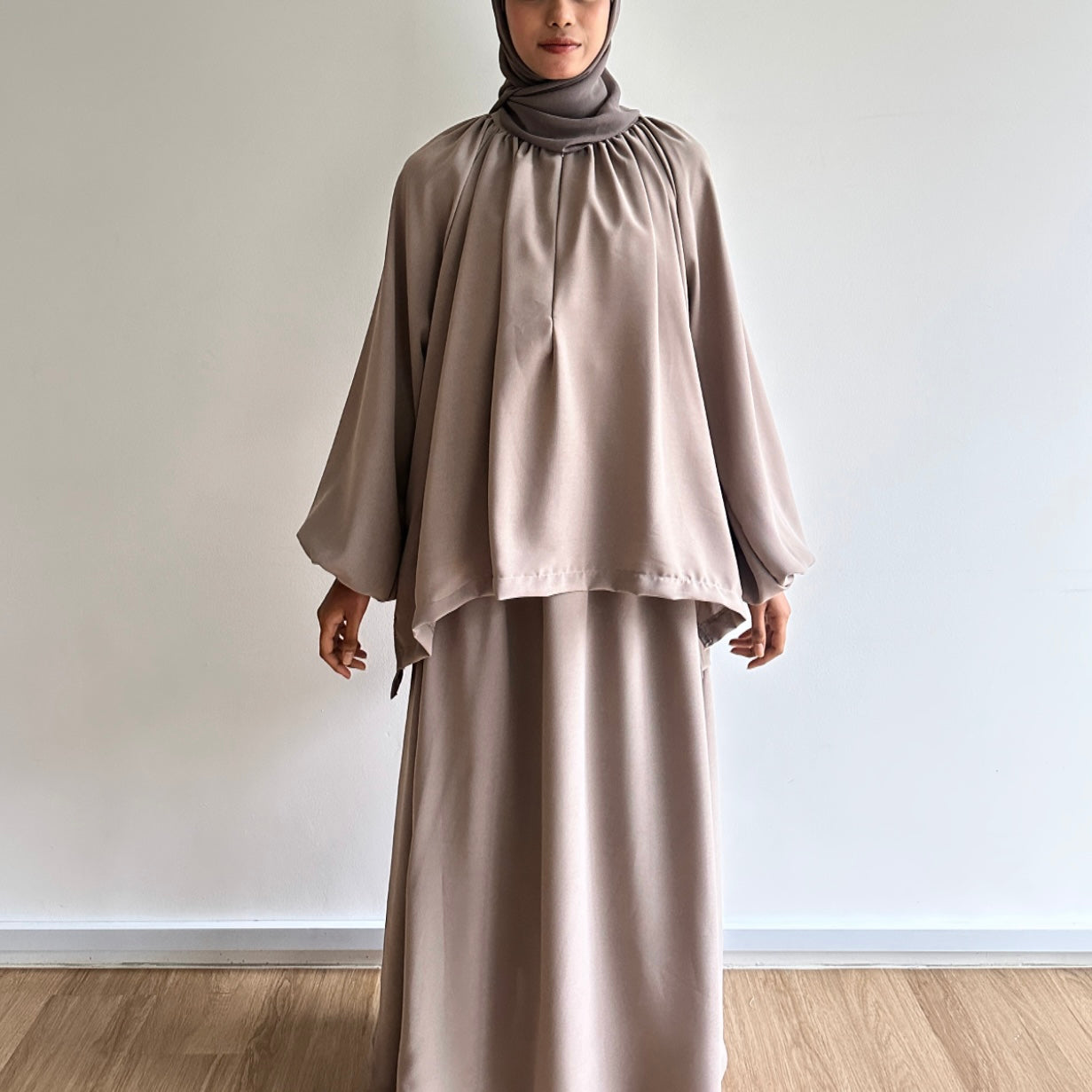 Nika puffy sleeve skirt set