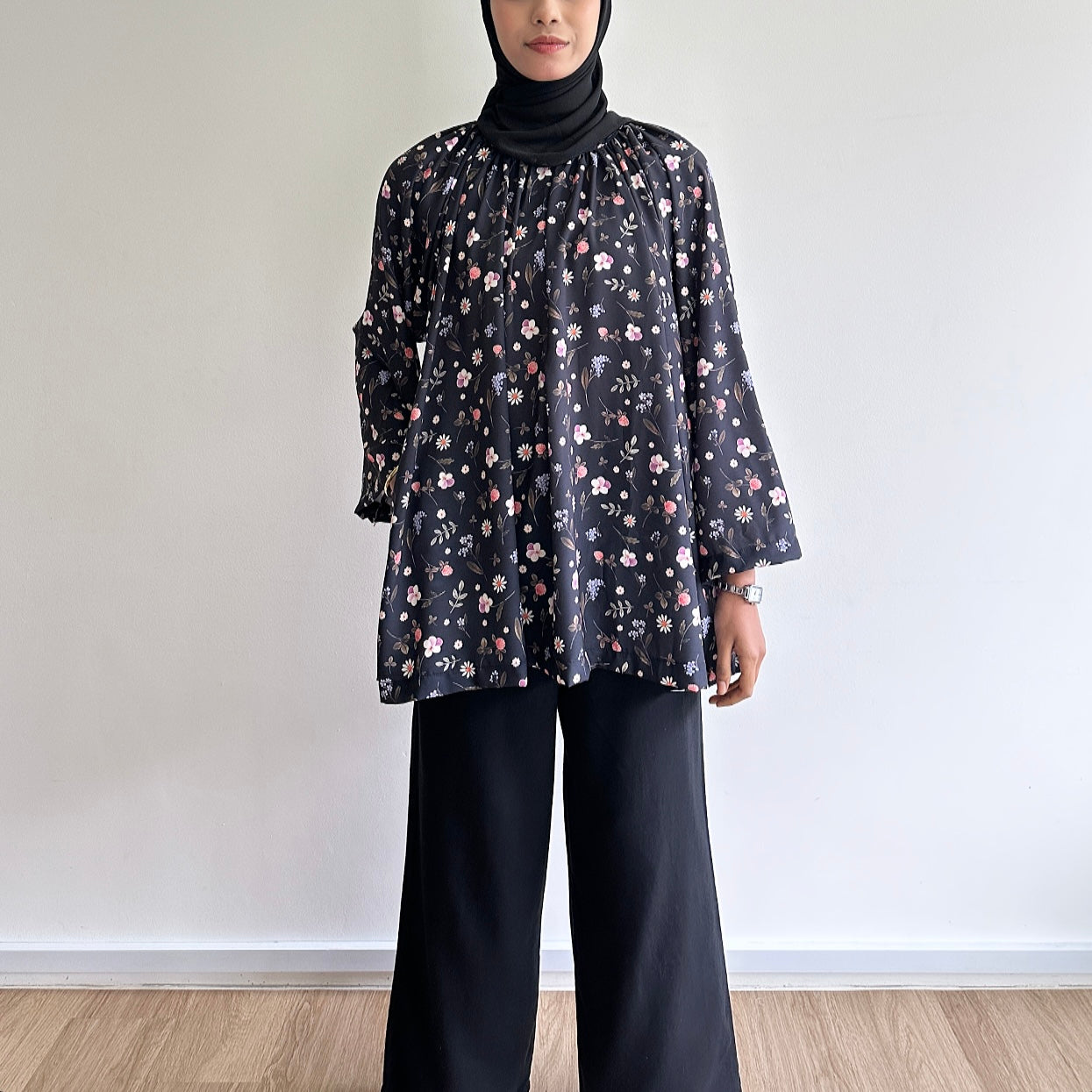 Rika raglan printed blouse