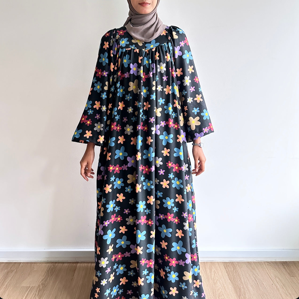 Leora floral maxi dress