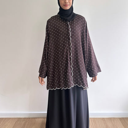 Mara scallop dot blouse