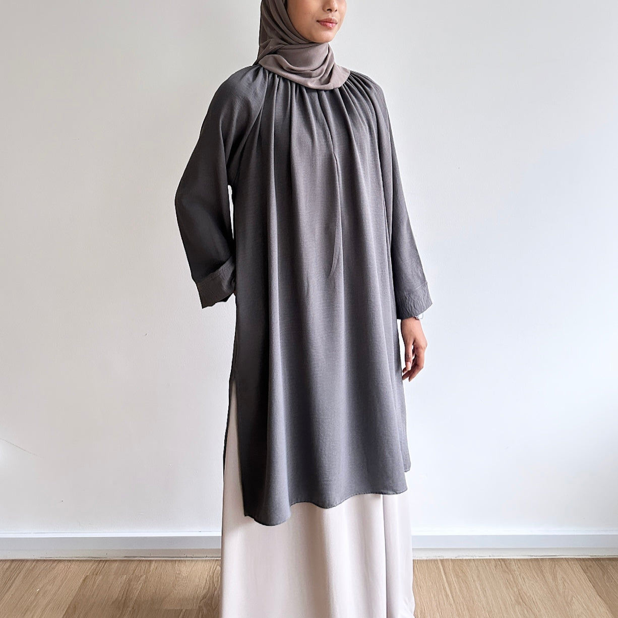 Mila basic raglan long tunic
