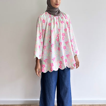 Liora scallop floral blouse